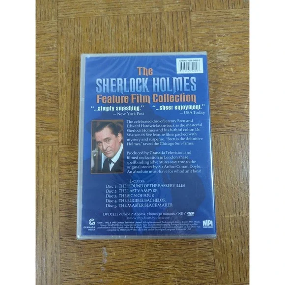BRAND NEW Sherlock Holmes - Feature Film Collection ( DVD, 2003, 5-Disc Set ) - Picture 2 of 3